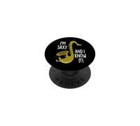 Soy Saxy Y Lo Sabes Divertido Juego de Palabras Musicales PopSockets PopGrip Adhesivo