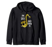 Soy Saxy Y Lo Sabes Divertido Juego de Palabras Musicales Sudadera con Capucha