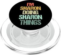 Soy Sharon Haciendo Cosas de Sharon - Divertidísimo Decir el Nombre de Sharon PopSockets PopGrip para MagSafe