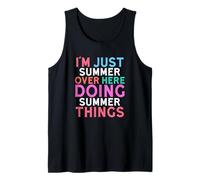 Soy Solo Verano aquí Haciendo Cosas de Verano Nombre Camiseta sin Mangas