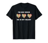 Soy su Voz Él es mi corazón Autismo Camiseta