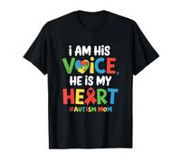 Soy su voz Él es mi corazón Autismo Mamá Camiseta
