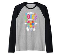 Soy su voz Él es mi corazón Autismo Mamá Conciencia sobre el autismo Camiseta Manga Raglan