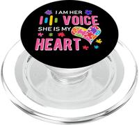 Soy su Voz, Ella es mi corazón Conciencia del Autismo PopSockets PopGrip para MagSafe