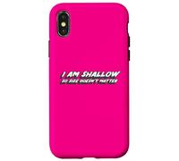 Soy superficial, así que el tamaño no importa | Chiste divertido Carcasa para iPhone X/XS