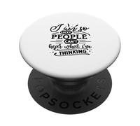 Soy Tan afortunada Que la Gente no Puede Escuchar lo Que Estoy Pensando PopSockets PopGrip Adhesivo