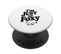Soy Tan Foxy Cute Fox Funny Animal Lovers PopSockets PopGrip Adhesivo