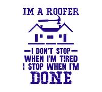 Soy techador y no paro cuando tengo tiempo. Paro cuando termino. Pegatinas artísticas de vinilo 57.6x78.7cm Incluye kit de película de transferencia Azul oscuro