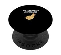 Soy Tempura-ry Imparable Tempura Humor Fans de la Comida Japonesa PopSockets PopGrip Adhesivo