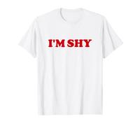 Soy Tímido Divertido Introvertido Bold Rojo Texto Retro Camiseta