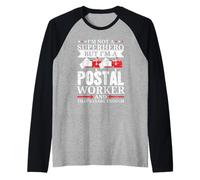 Soy Trabajador Postal Correo Portador Cartero Profesión Trabajo Camiseta Manga Raglan