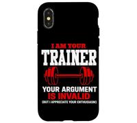 Soy tu Entrenador Tu argumento es inválido Entrenador de Fitness Gimnasio Carcasa para iPhone X/XS