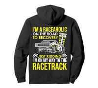 Soy un adicto a las carreras de arrastre divertido aficionado a las carreras Muscle Car Guy Sudadera con Capucha