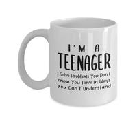 Soy Un Adolescente Tazas De Cerámica Divertido Taza Único Tazas De Desayuno Para Oficina Hogar Bebidas Frías Y Calientes 330Ml