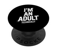 Soy un adulto técnicamente divertido broma de responsabilidad sarcástica PopSockets PopGrip Adhesivo