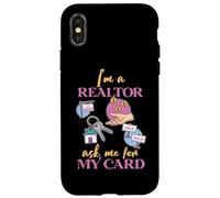 Soy un agente de bienes raíces Pídeme mi tarjeta Carcasa para iPhone X/XS