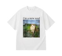 Soy un Alma Nueva Camiseta Divertida con Meme de Gato búho maullando