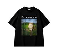 Soy un Alma Nueva Camiseta Divertida con Meme de Gato búho maullando