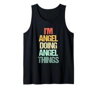 Soy un ángel Haciendo Cosas de ángeles, Gracioso Dicho con un Bonito Nombre: Angel Camiseta sin Mangas