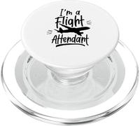 Soy un Asistente de Vuelo Jefe de tripulación de Cabina de avión PopSockets PopGrip para MagSafe
