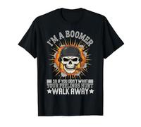 Soy un Boomer si no Quieres Que Tus Sentimientos lastimen, aléjate Camiseta gráfica económica, Hombre, Negro, M