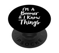 Soy un boomer y sé cosas de la generación Baby Boomer PopSockets PopGrip Adhesivo