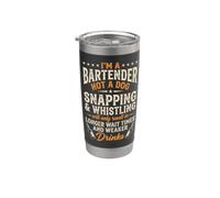 Soy un camarero, no un perro... divertido camarero genial Vaso térmico de acero inoxidable de doble pared