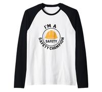 Soy un campeón de la Seguridad | La Seguridad es lo Primero | Ideas para Regalos Camiseta Manga Raglan