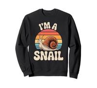 Soy un caracol divertido estilo retro Sudadera