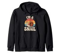 Soy un caracol divertido estilo retro Sudadera con Capucha
