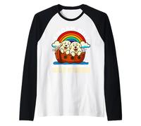 Soy un Chico de Noé Que tenía un par de Perros del Arca de Noé de los Grandes Pirineos Camiseta Manga Raglan