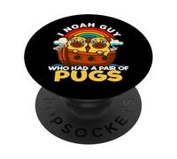 Soy un Chico de Noé Que tenía un par de Pugs, un Perro religioso del Arca de Noé PopSockets PopGrip Adhesivo