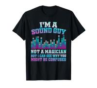 Soy un Chico de Sonido Músico Confundido Hombres Mujeres Sound Guy Camiseta