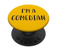 Soy un Comediante Funny Idea White Lie Party PopSockets PopGrip Adhesivo