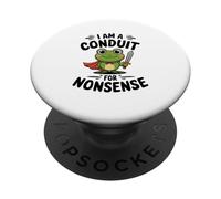 Soy Un Conducto para Nonsense Frog Knight Meme PopSockets PopGrip Adhesivo