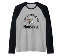 Soy un conducto para Tonto Sapo Tonto Montando Meme de Ganso Camiseta Manga Raglan