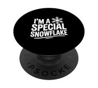 Soy un Copo de Nieve Especial Humor de Invierno Divertido único PopSockets PopGrip Adhesivo
