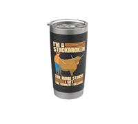 Soy un corredor de bolsa Cuanto más stock Animales de granja Ganadería Vaso térmico de acero inoxidable de doble pared
