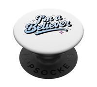 Soy un creyente. Diseño de creencia motivacional de fe PopSockets PopGrip Adhesivo