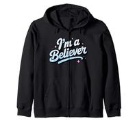 Soy un creyente. Diseño de creencia motivacional de fe Sudadera con Capucha