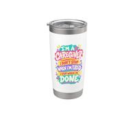 Soy un cuidador que no paro cuando estoy cansado Vaso térmico de acero inoxidable de doble pared