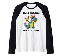 Soy un dragón Pero un Lindo Camiseta Manga Raglan