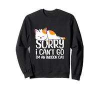 Soy un Gato de Interior Lo Siento, no Puedo IR introvertido Humor Sudadera