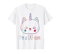 Soy un Gato-icorn, Lindo y Divertido Gato Unicornio Kawaii Camiseta