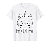 Soy un Gato-icorn, Lindo y Divertido Gato Unicornio Kawaii Camiseta