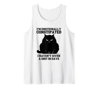 Soy un gato sarcástico emocionalmente estreñido Camiseta sin Mangas