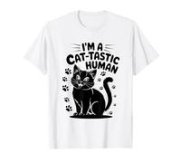 Soy un gato Tastic Human Cat Lover Feline Pet Meow Love Cats Camiseta