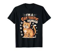 Soy un gato Tastic Human Cat Lover Feline Pet Meow Love Cats Camiseta