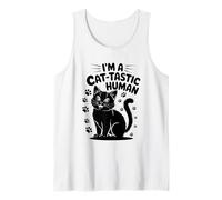 Soy un gato Tastic Human Cat Lover Feline Pet Meow Love Cats Camiseta sin Mangas