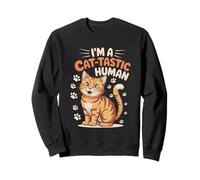 Soy un gato Tastic Human Cat Lover Feline Pet Meow Love Cats Sudadera